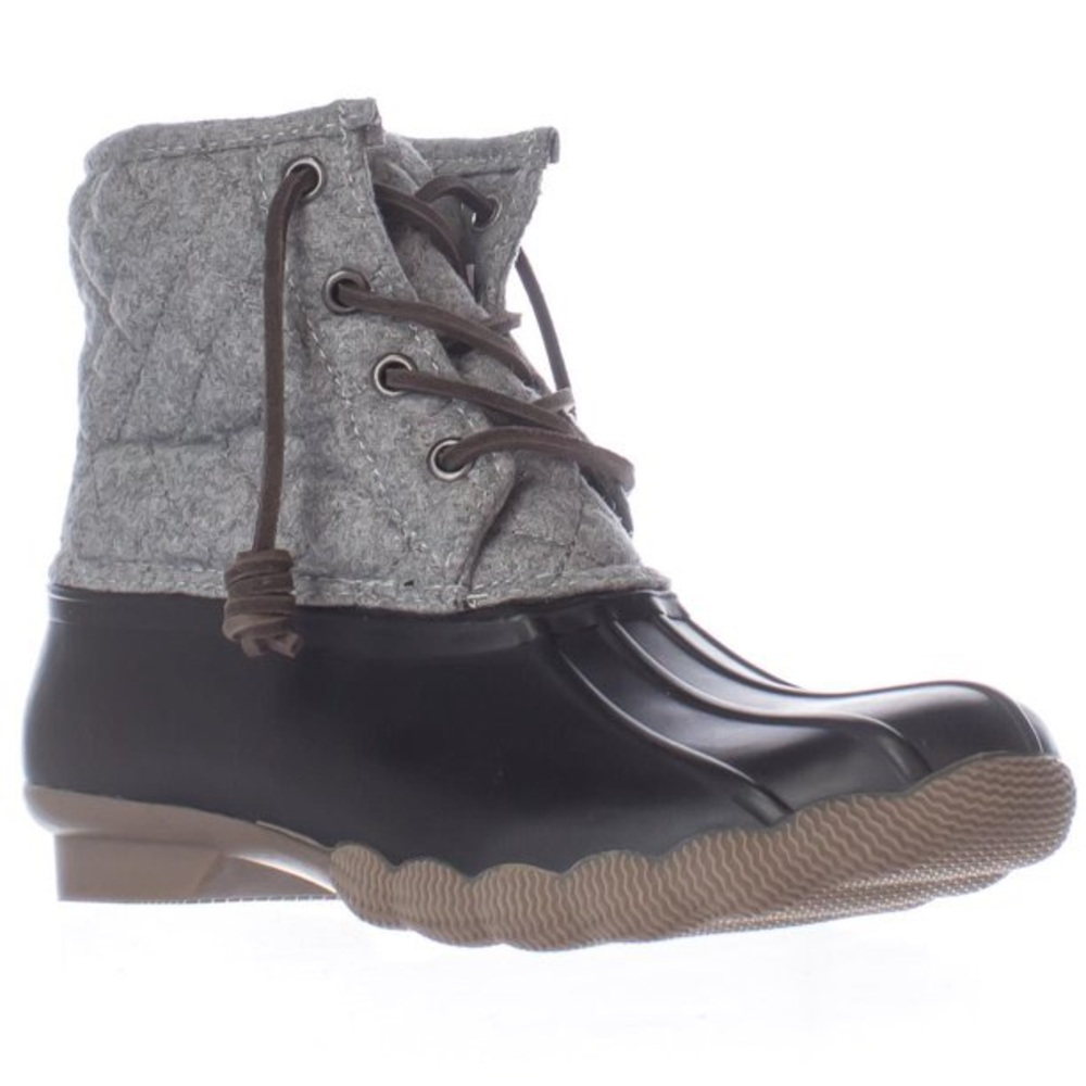 Womens Steve Madden Tillis Short Quilted Winter Rain Booties, Grey Multi size 7